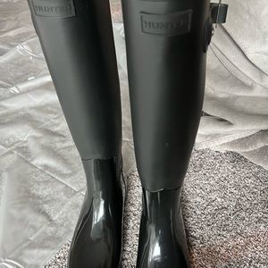 Brand new black Hunter slim fit rain boots